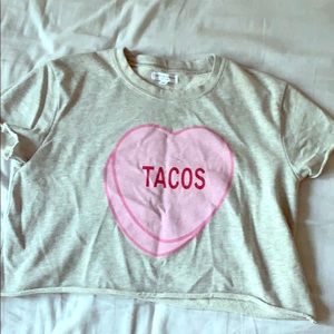 Grayson Threads grey taco crop top